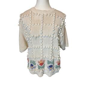 RUSS Studio | Vintage Pom Pom Floral Sweater | Small
